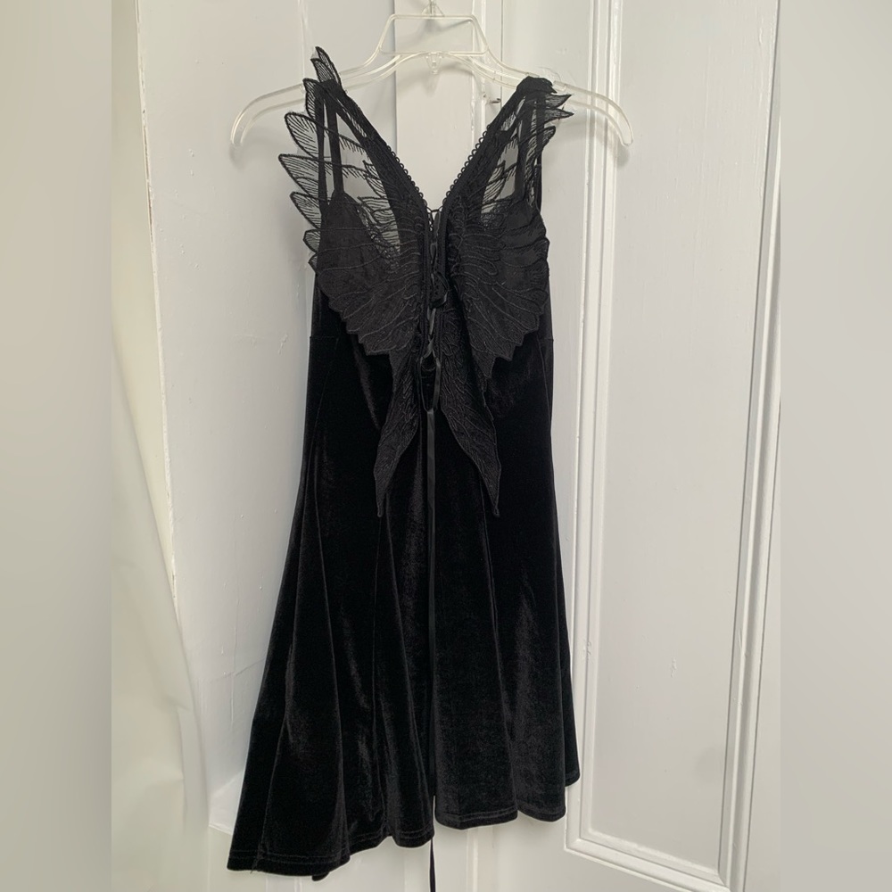 NWOT Angel Wing Velvet Dress